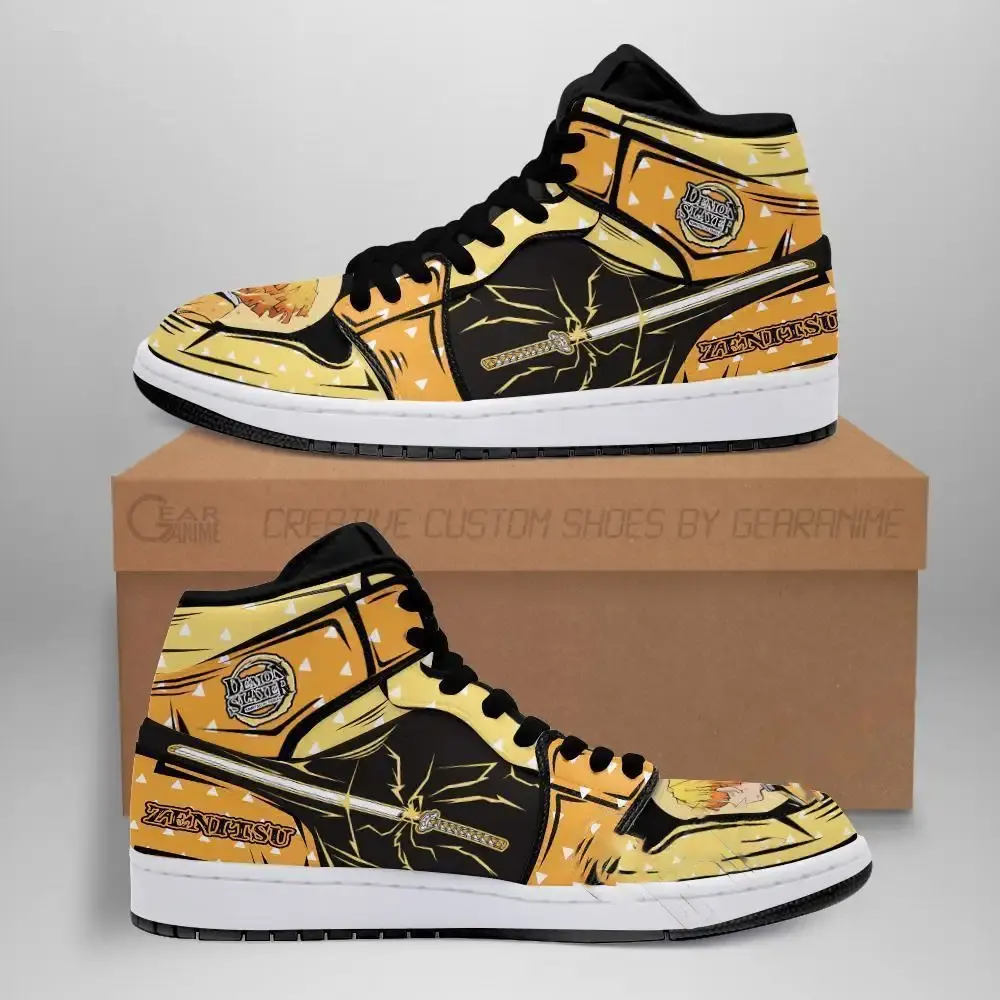 Zenitsu Costume Demon Slayer Anime Amazon Air Jordan Shoes