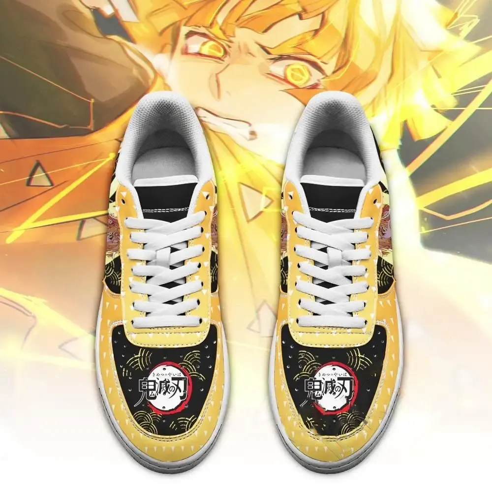 Zenitsu Custom Demon Slayer Anime Fan Amazon Nike Air Force Shoes