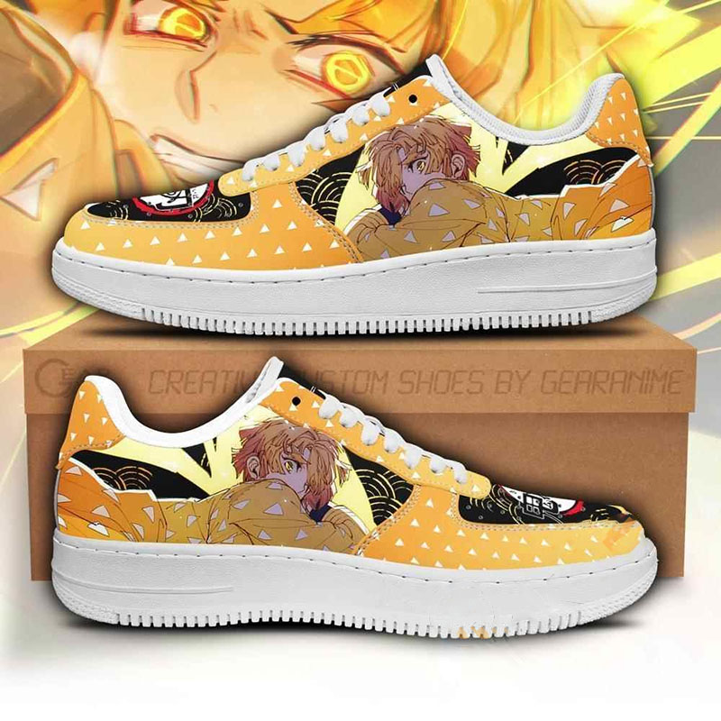 Zenitsu Custom Demon Slayer Anime Nike Air Force Shoes