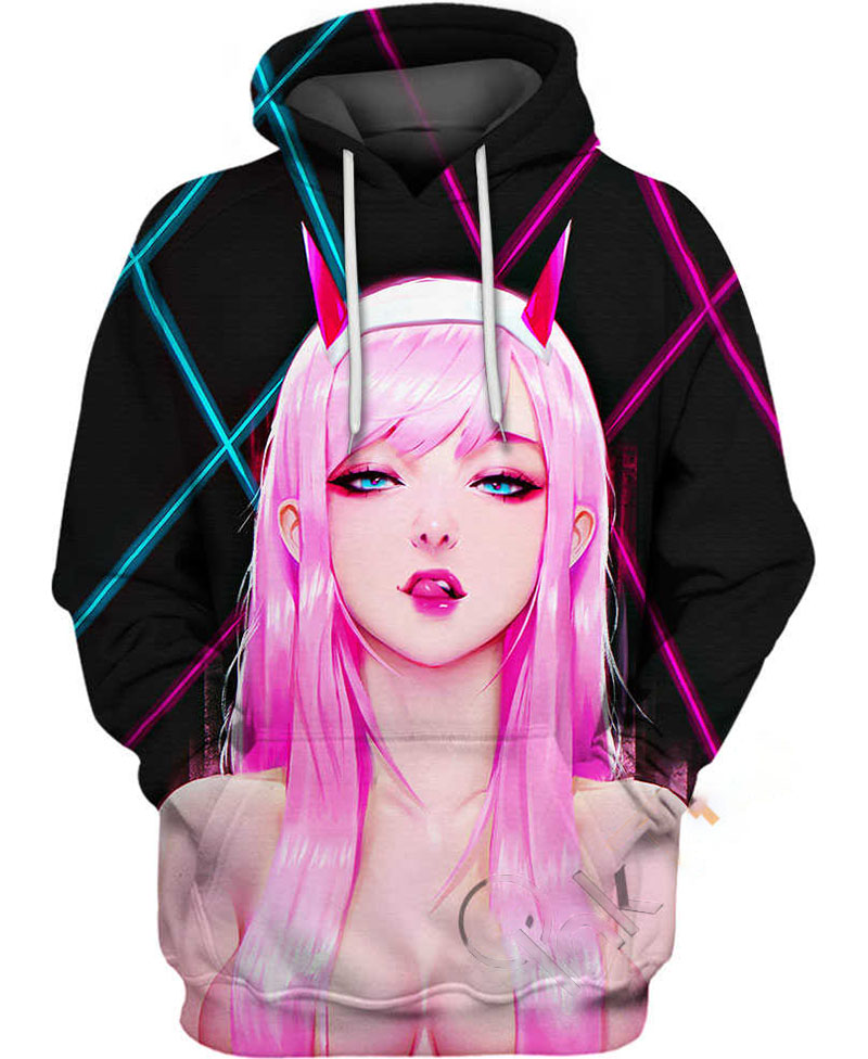 Zero Two Lip Hoodie 3D