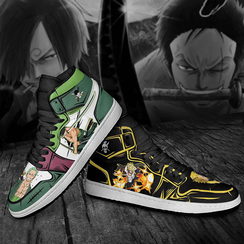 Zoro And Sanji One Piece Air Jordan Shoes