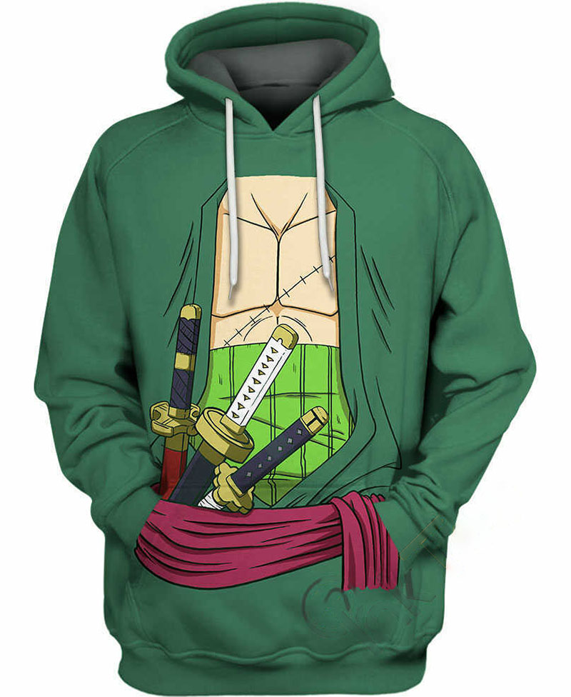 Zoro Chest Scar Hoodie 3D