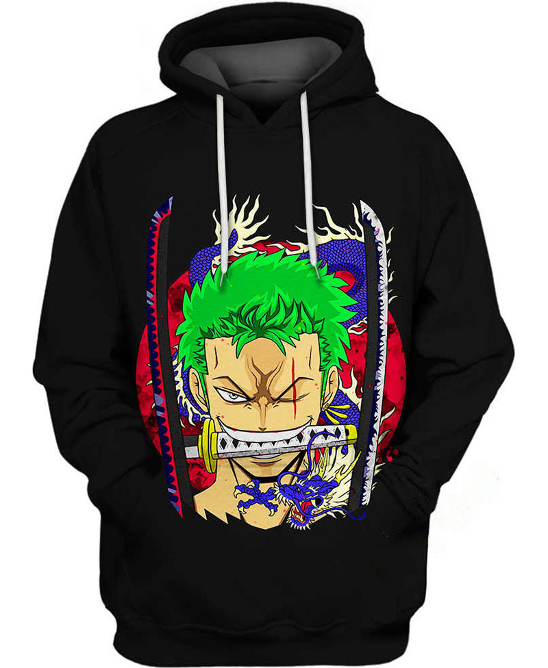 Zoro Three Swords Hoodie 3D